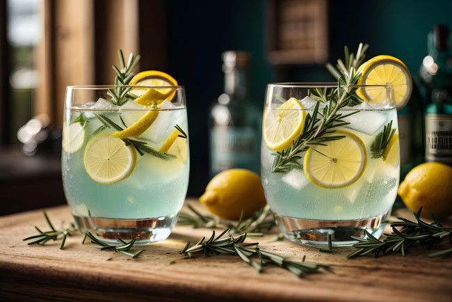 Обои картинки фото 3д графика, еда-, food, джин, тоник