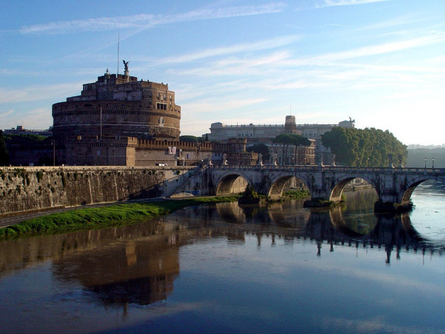 Обои картинки фото замок, ангела, рим, италия, города, ватикан