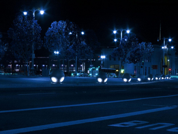 Обои картинки фото города, огни, ночного