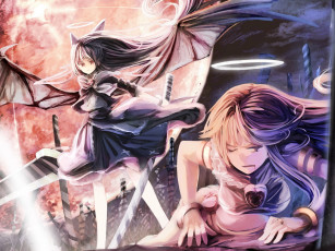 Картинка аниме panty stocking with garterbelt