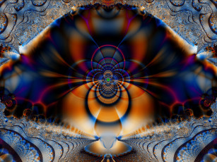 Картинка 3д графика fractal фракталы цвета узор фон