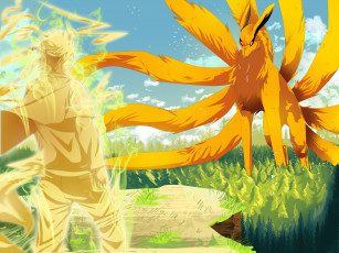 Картинка аниме naruto kyuubi uzumaki