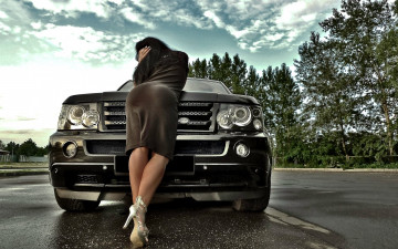 Картинка автомобили авто девушками внедорожник девушка попка