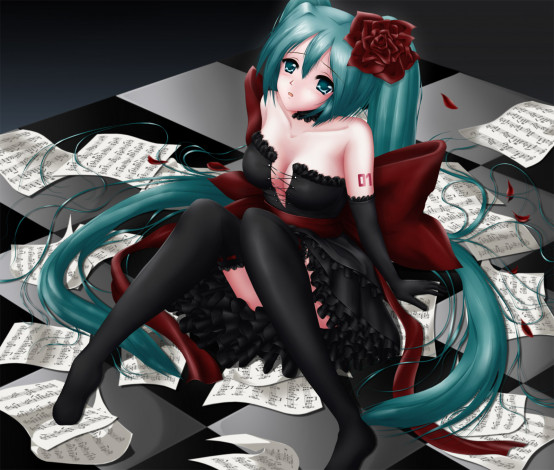 Обои картинки фото hatsune, miku, аниме, vocaloid