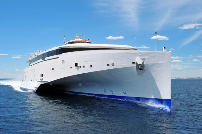 Обои картинки фото корабли, катамараны, тримараны, тримаран