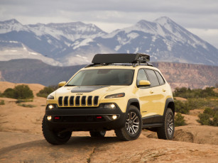 Картинка автомобили jeep dakar cherokee желтый kl concept