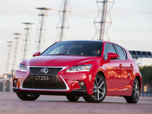 Картинка автомобили lexus ct 200h f-sport au-spec 2014 красный