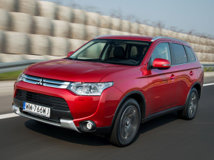 Картинка автомобили mitsubishi outlander 2014 красный