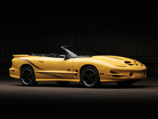 Обои картинки фото автомобили, pontiac, air, ram, ws6, am, trans, firebird, желтый, convertible, edition, collector