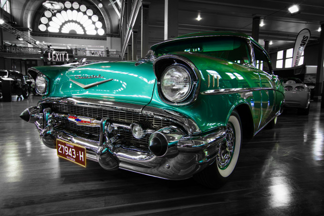 Обои картинки фото 1957 chevrolet bel air sports coupe, автомобили, выставки и уличные фото, ретро, автошоу, история, выставка