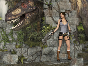 обоя 3д графика, фантазия , fantasy, стена, оружие, фон, взгляд, девушка, дракон