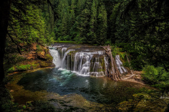 Картинка природа водопады река лес водопад