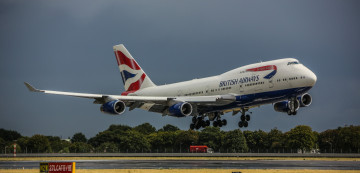 Картинка boeing+747 авиация пассажирские+самолёты полет авиалайнер