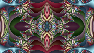 Картинка 3д+графика фракталы+ fractal цвета фон узор