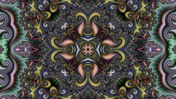 Картинка 3д+графика фракталы+ fractal узор фон цвета