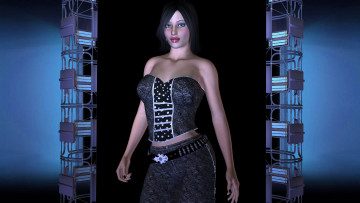 Картинка 3д+графика люди+ people девушка взгляд фон