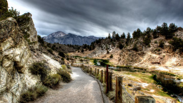 Картинка природа дороги горы река дорожка