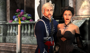 Картинка 3д+графика люди+ people мужчина фон взгляд девушка