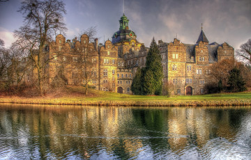 Картинка castle+b& 252 ckeburg-germany города замки+германии река замок