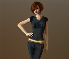 Картинка 3д+графика люди+ people фон взгляд девушка