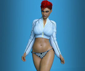 Картинка 3д+графика люди+ people взгляд девушка фон