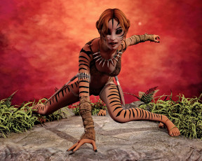 Картинка 3д+графика фантазия+ fantasy взгляд девушка фон