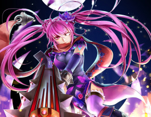 Картинка аниме оружие +техника +технологии девушка