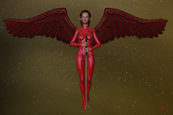 Картинка 3д+графика эльфы+ elves эльфийка оружие фон взгляд