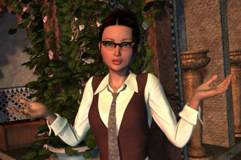 Картинка 3д+графика люди+ people взгляд девушка фон