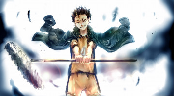 Картинка аниме haikyuu нишиноя волейбол