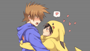 Картинка аниме pokemon девушка фон взгляд парень