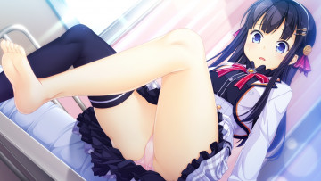 Картинка аниме world+election девушка взгляд фон