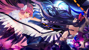 Картинка mahou+shoujo+madoka+magika аниме взгляд девушки фон