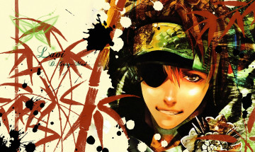 Картинка аниме +gray-man экзорцист парень повязка взгляд lavi бамбук