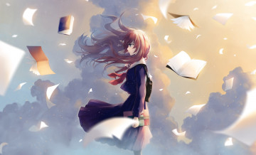 Картинка аниме unknown +другое фон взгляд девушка