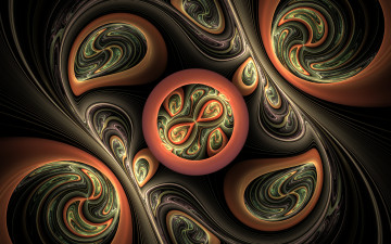 Картинка 3д+графика фракталы+ fractal цвета фон узор