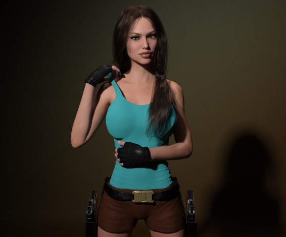 Обои картинки фото 3д графика, фантазия , fantasy, девушка, взгляд, фон, оружие