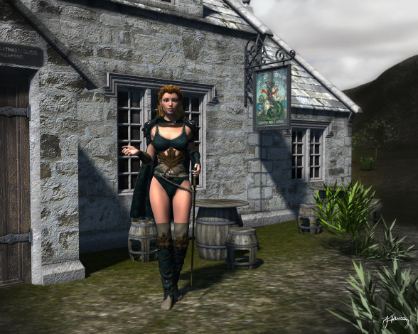 Обои картинки фото 3д графика, люди , people, девушка, взгляд, фон