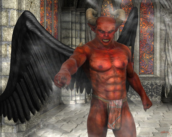 Обои картинки фото 3д графика, существа , creatures, демон