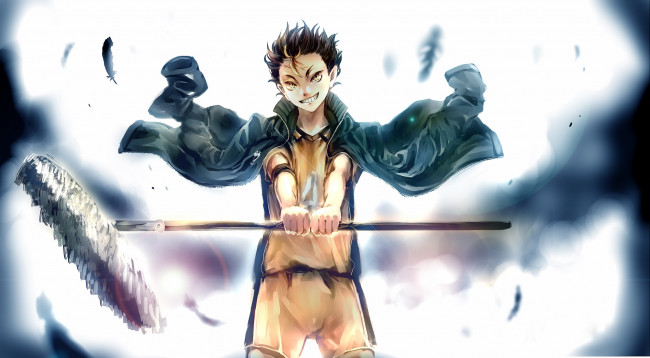 Обои картинки фото аниме, haikyuu, нишиноя, волейбол
