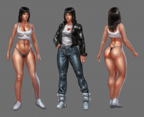 Картинка рисованное люди девушка одежда взгляд фон