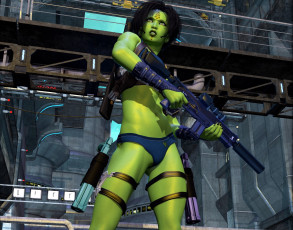 Картинка 3д+графика существа+ creatures халк взгляд фон оружие