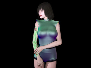 Картинка 3д+графика люди+ people взгляд девушка фон