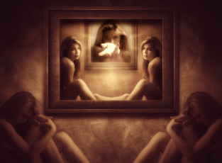 Картинка рисованное люди фон девушка взгляд