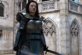 Картинка 3д+графика амазонки+ amazon девушка взгляд фон