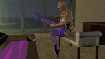 Картинка 3д+графика люди+ people девушка взгляд фон