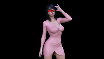 Картинка 3д+графика люди+ people девушка взгляд фон