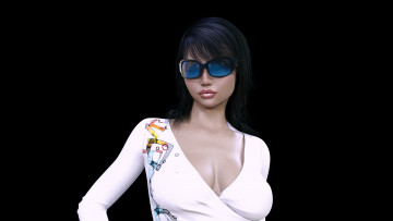 Картинка 3д+графика люди+ people девушка взгляд фон