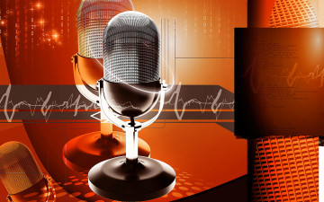 Картинка 3д+графика другое+ other микрофон фон