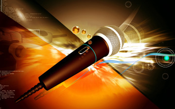 Картинка 3д+графика другое+ other микрофон фон